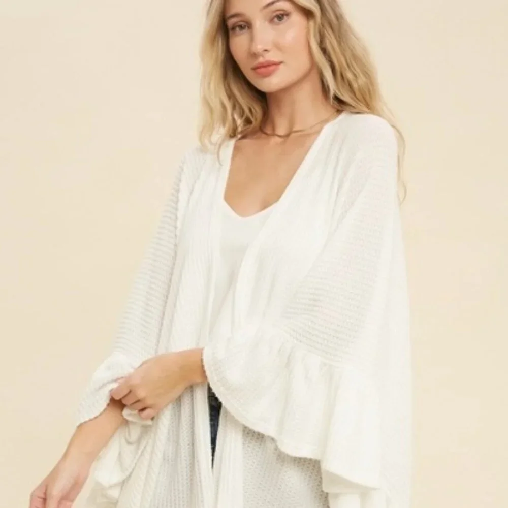 FINAL PIECES!!! ($16) Ruffle Hem Cardigan - Picture 6 of 8